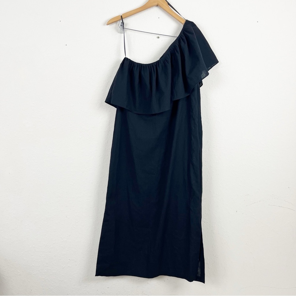 Pomander Place Florencia One Shoulder Black Maxi Dress Size Medium - Picture 2 of 8